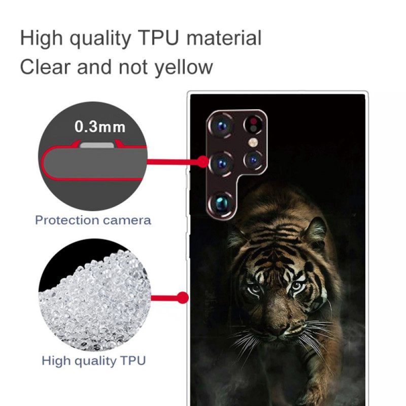 Θήκη Samsung Galaxy S22 Ultra 5G Ευέλικτη Τίγρη